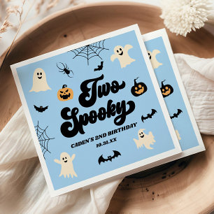 Twee Spooky Blue Halloween 2e verjaardagsfeest Servet
