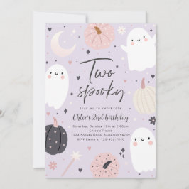 Twee Spooky Boho Halloween Ghost 2e Verjaardagsfee Kaart