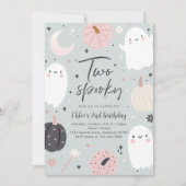 Twee Spooky Boho Halloween Ghost 2e Verjaardagsfee Kaart (Voorkant)