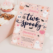 Twee spooky Cute Halloween Ghost 2e verjaardag Kaart