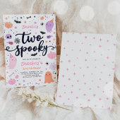 Twee spooky Cute Halloween Ghost 2e verjaardag Kaart