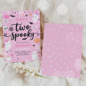 Twee spooky Cute Halloween Ghost 2e verjaardag Kaart