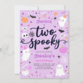 Twee spooky Cute Halloween Ghost 2e verjaardag Kaart (Voorkant)