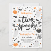 Twee spooky Cute Halloween Ghost 2e verjaardag Kaart (Voorkant)