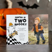 Twee Spooky Dude verjaardagsuitnodiging Kaart