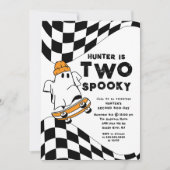 Twee Spooky Dude verjaardagsuitnodiging Kaart (Voorkant)