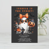 Twee Spooky Ghost Halloween 2e Verjaardagsfeestje Kaart (Staand voorkant)