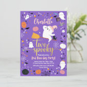 Twee Spooky Girl 2e Birthday Halloween Party (Staand voorkant)