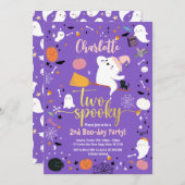 Twee Spooky Girl 2e Birthday Halloween Party (Voorkant / Achterkant)