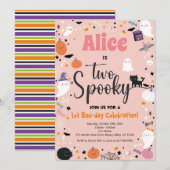 Twee Spooky Girl 2e Birthday Halloween Party (Voorkant / Achterkant)