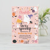Twee Spooky Girl 2e Birthday Halloween Party (Staand voorkant)