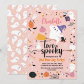 Twee Spooky Girl 2e Birthday Halloween Party (Voorkant / Achterkant)