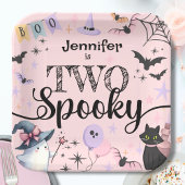 Twee Spooky Girl Schattige Ghost Halloween 2e Verj Papieren Bordje