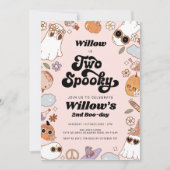 Twee Spooky Groovy Halloween 2e Verjaardag Kaart (Voorkant)