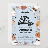 Twee Spooky Groovy Halloween Jongen 2e Verjaardag Kaart (Voorkant)