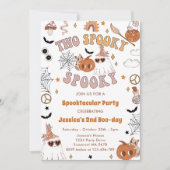 Twee Spooky Groovy Halloween Leuke Verjaardag Kaart (Voorkant)