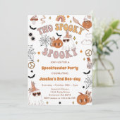 Twee Spooky Groovy Halloween Leuke Verjaardag Kaart (Staand voorkant)