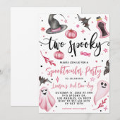 Twee Spooky Halloween 2e Verjaardag Kaart (Voorkant / Achterkant)