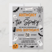 Twee Spooky. Halloween 2e verjaardag Kaart (Voorkant)