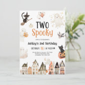 Twee Spooky Halloween 2e Verjaardag Kaart (Staand voorkant)