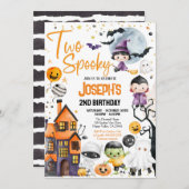 Twee Spooky Halloween 2e Verjaardag Kostuumfeest Kaart (Voorkant / Achterkant)