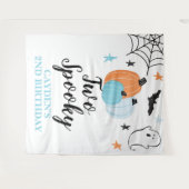 Twee Spooky Halloween 2e Verjaardag Pompoenen Wandkleed (Voorkant (horizontaal))