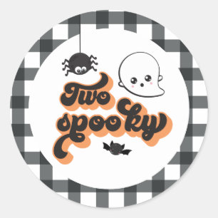 Twee Spooky Halloween 2e Verjaardag Ronde Sticker