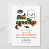 Twee Spooky Halloween 2e verjaardag Uitnodiging (Voorkant)