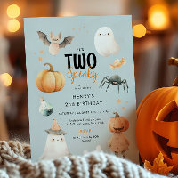 Twee Spooky Halloween 2e verjaardag Uitnodiging