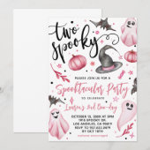 Twee Spooky Halloween 2e verjaardag Uitnodiging (Voorkant / Achterkant)