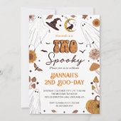 Twee spooky Halloween 2e verjaardagsfeestje Kaart (Voorkant)