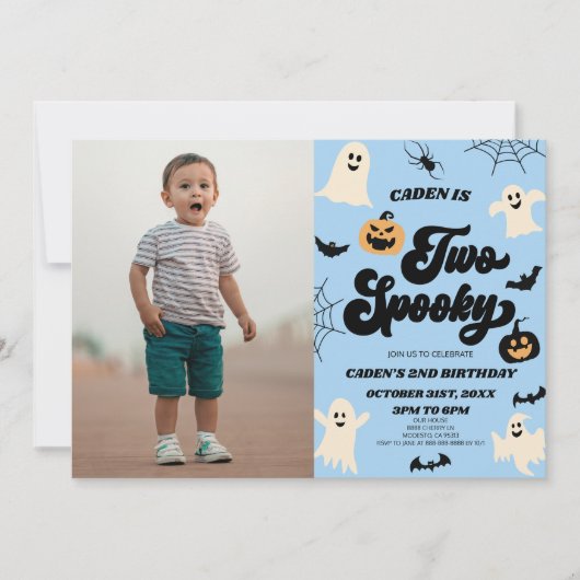 Twee Spooky Halloween Afbeelding 2e verjaardagsfee Kaart (Voorkant)