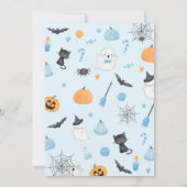 Twee Spooky Halloween blauw 2e jongen verjaardag Kaart (Achterkant)