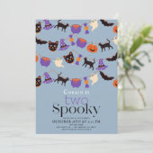 Twee Spooky Halloween Blauw 2e Verjaardag Kaart (Staand voorkant)