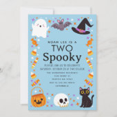 Twee Spooky Halloween Boys 2e Verjaardag Kaart (Voorkant)