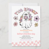 Twee Spooky Halloween Floral Ghost 2e Verjaardag Kaart (Voorkant)