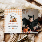 Twee Spooky Halloween Ghost 2e Verjaardag Foto Kaart
