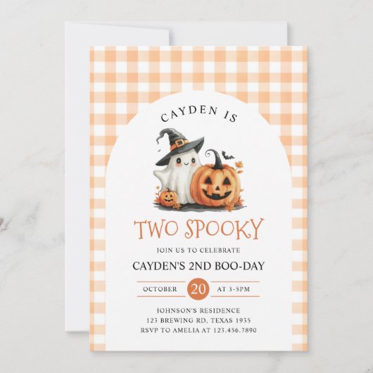 Twee Spooky Halloween Ghost 2e verjaardag Kaart (Voorkant)