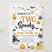 Twee Spooky Halloween Ghost 2e Verjaardagsfeest Kaart (Voorkant)