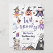 Twee Spooky Halloween Ghost 2e Verjaardagsfeest Kaart (Voorkant)