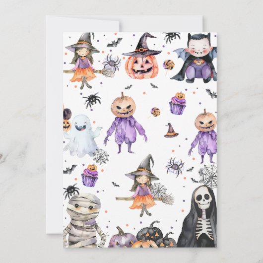 Twee Spooky Halloween Ghost 2e Verjaardagsfeest Kaart (Achterkant)