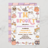 Twee Spooky Halloween Ghost Uitnodiging (Voorkant / Achterkant)