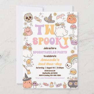 Twee Spooky Halloween Ghost Uitnodiging