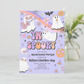 Twee Spooky Halloween Groovy Ghost 2e verjaardag Kaart (Staand voorkant)