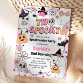 Twee Spooky Halloween Groovy Ghost 2e verjaardag Kaart