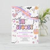 Twee Spooky Halloween Groovy Ghost 2e verjaardag Kaart (Staand voorkant)