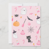 Twee Spooky Halloween roze 2e meisje verjaardag Kaart (Achterkant)