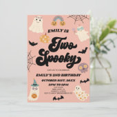Twee Spooky Halloween Tweede Verjaardag Party Kaart (Staand voorkant)