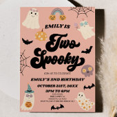 Twee Spooky Halloween Tweede Verjaardag Party Kaart