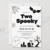 Twee Spooky Halloween Tweede verjaardagsfeestje Kaart (Voorkant)